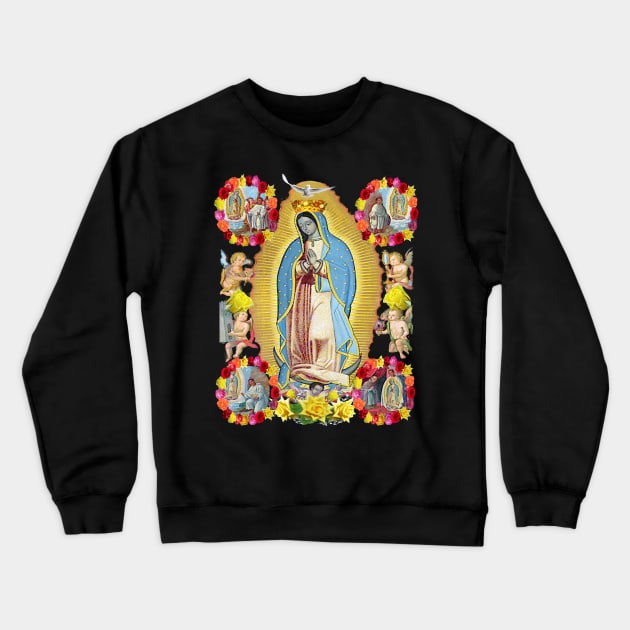 Our Lady of Guadalupe Mexican Virgin Mary Mexico Apparitions Juan Diego 2018 Crewneck Sweatshirt by hispanicworld